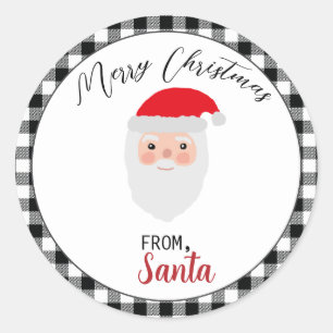 Rond Joyeux Noël de Père Noël Sticker