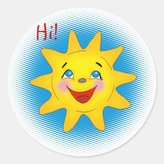Rond Joyeux soleil - Sticker (Devant)