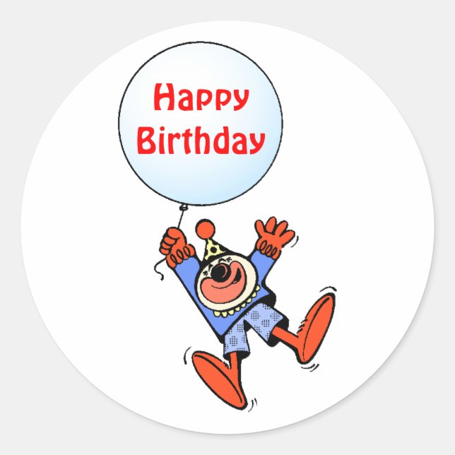 Rond Joyeux Sticker d'anniversaire (Devant)