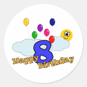 Rond Joyeux Sticker d'anniversaire