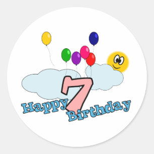 Rond Joyeux Sticker d'anniversaire