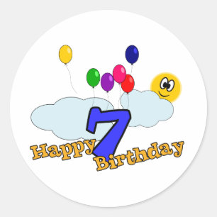 Rond Joyeux Sticker d'anniversaire