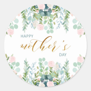 Rond Joyeux Sticker pour la verdure de la Fête des Mère