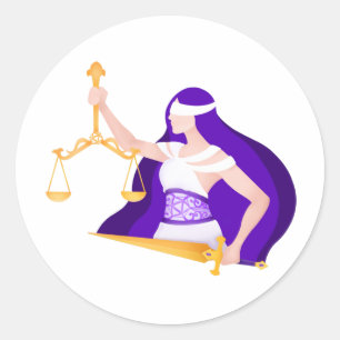 Rond Justice de la Dame de Sticker