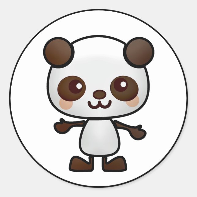 Rond Kawaii Panda Bear_GC - Sticker (Devant)
