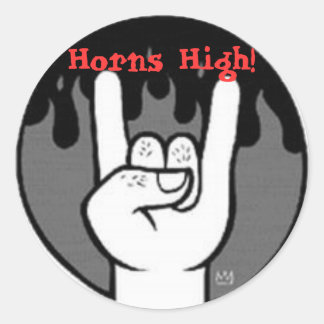 Rond klaxons haut sticker