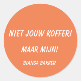 Rond Koffer Sticker