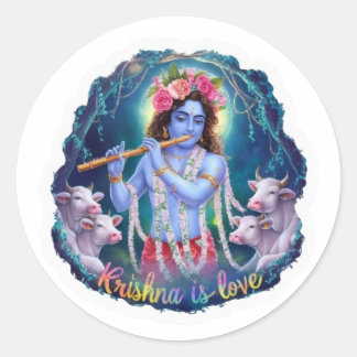 Rond Krishna est Sticker d'amour : Dévotion Divine