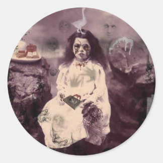 Rond La Fille Du Grand Sticker Souterrain