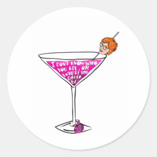 Rond La présentation de la serviette : Sticker à cockta