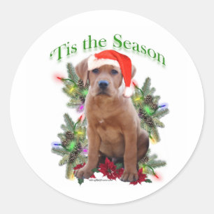 Rond Labrador Retriever Puppy 'Tis the.. - Sticker