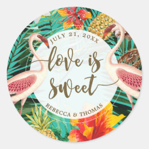 Rond l'amour est doux favoritisme sticker tropical flam