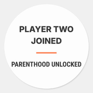 Rond Le deuxième joueur a rejoint le sticker Parenthood