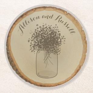 Rond Le disque en bois a inspiré les dessous de verre