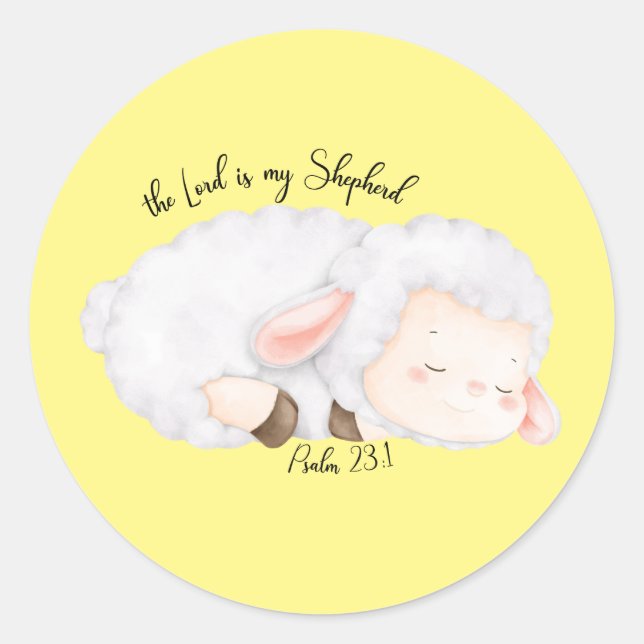 Rond Le Seigneur est mon Psaume berger 23:1 Sticker (Devant)