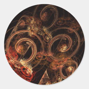 Rond Le son de la musique Sticker Abstrait Art Round