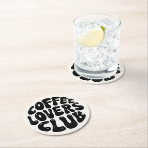 Rond Les amateurs de café Club Dessous de verre ronds