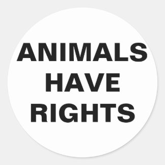 Rond Les animaux ont des droits Sticker