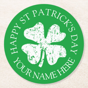 Rond Les dessous de verre de la fête de la St Patrick 