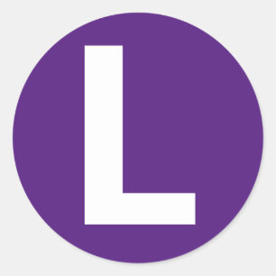 Rond LETTRE Alphabet Sticker "L"