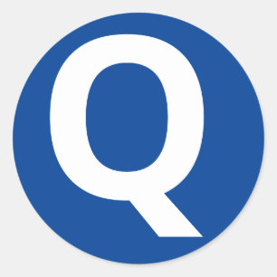 Rond LETTRE Alphabet Sticker "Q"