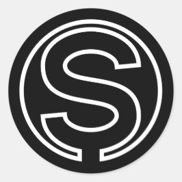 Rond LETTRE Sticker NOIR S