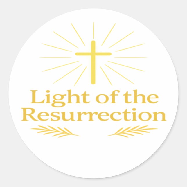 Rond Light of Christ Sticker for Candle Gifts | Easter (Devant)