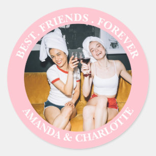 Rond Light Rose Meilleur Sticker pour les amis pour tou