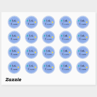Rond Little Cousin with Stars Classic Round Sticker