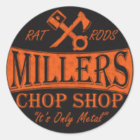 Logo Sticker en orange et noir