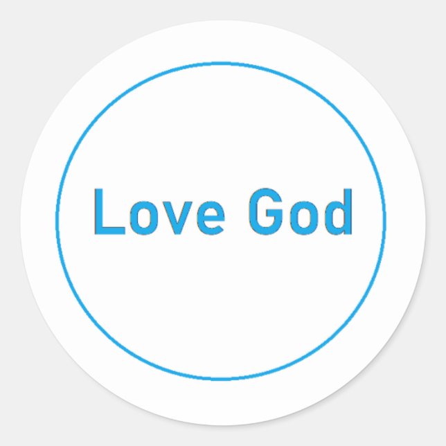 Rond Love God Sticker (Devant)