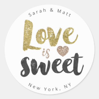 Rond Love is Sweet Sticker - Sticker Mariage