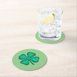 Rond Lucky 4 feuilles irlandais Clover dessous de verre