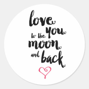 Rond Lune et dos Sticker pour la Saint-Valentin