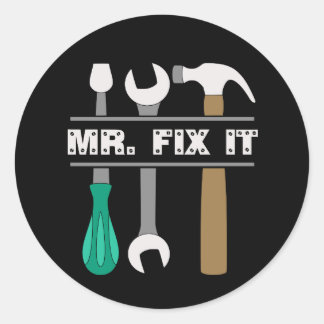 Rond M. Fix It Mens Outils Sticker