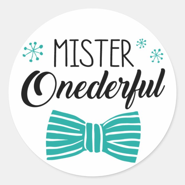 Rond M. Onederful Party Sticker (Devant)