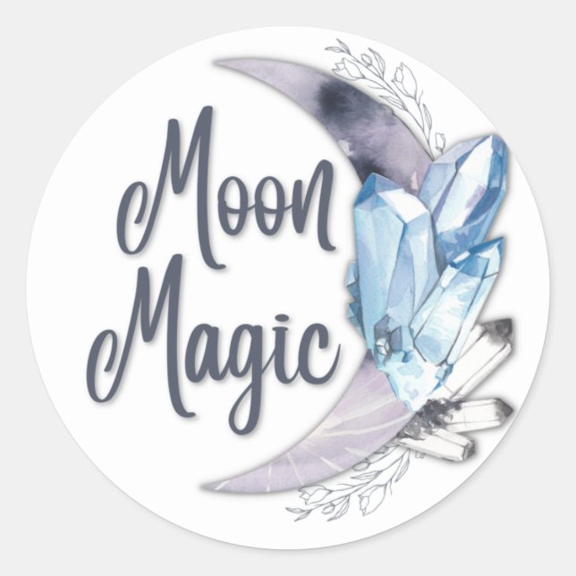 Rond Magie de lune avec Sticker en cristaux (Devant)
