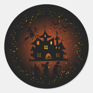 Rond Maison hantée avec Sticker Zombies