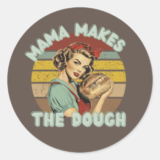 Rond Mama Fait Le Sticker De Sac À Pain Douteux