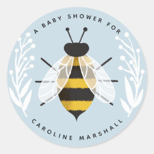 Rond Mama to Bee Baby Boy Douche Sticker