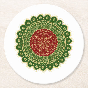 Rond Mandala Art Paper Dessous de verre