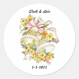 Rond Mariage Bells Mariage Enveloppe Phoques et Sticker