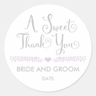 Rond MARIAGE FAVOR STICKER Sweet merci.