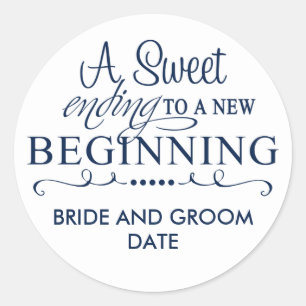 Rond MARIAGE FAVOR STICKER Une fin douce