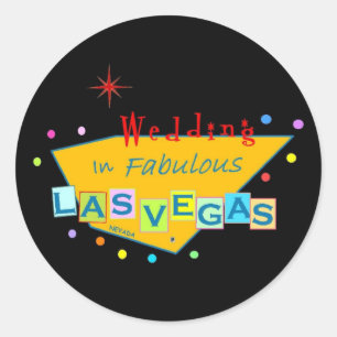 Rond Mariage Rétro Dans Sticker Fabrique Las Vegas