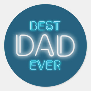 Rond Meilleur papa Joyeux Fête des pères   Sticker