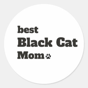 Rond Meilleure Maman de Chat Noir Sticker – Amateur de 