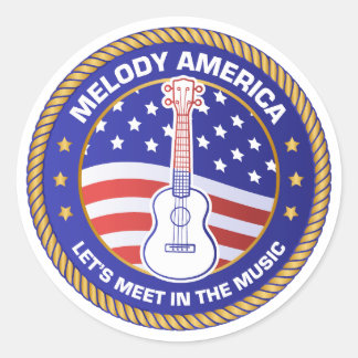 Rond Melody America sticker large