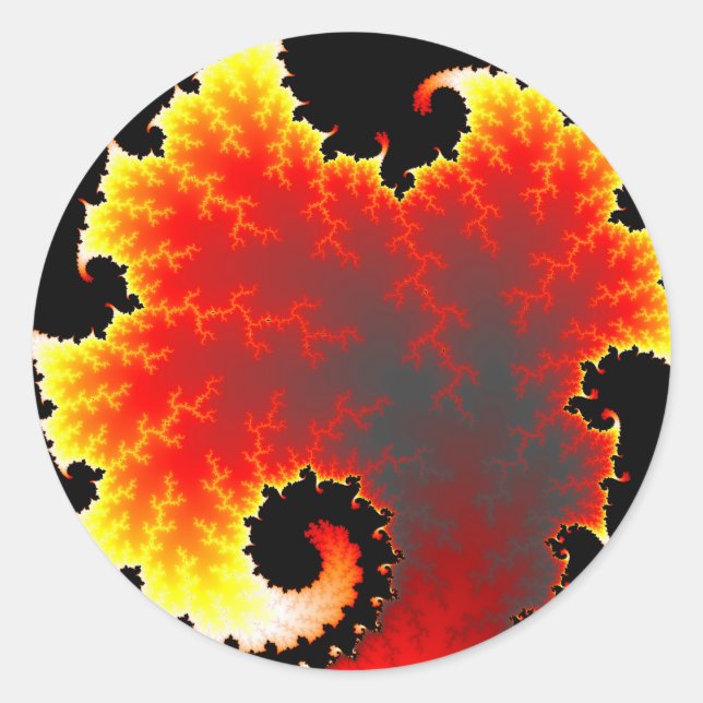 Rond Mer de lave - Sticker fractal (Devant)