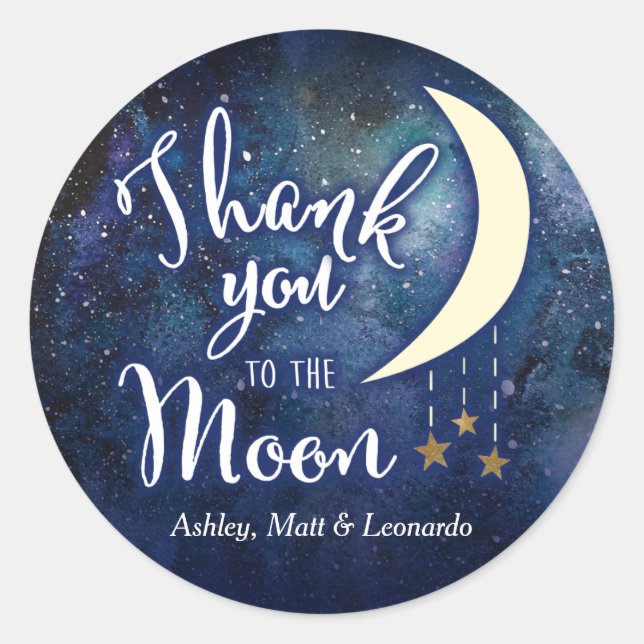Rond Merci au Sticker de la Lune (Devant)